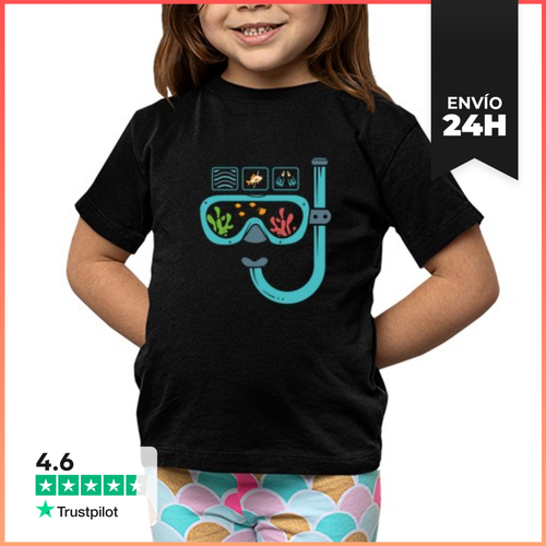 Camiseta Clásica Para Niños Buceo Libre Pesca Submarina Snorkel - latostadora.com - Modalova