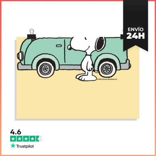 Póster Horizontal Snoopy Camper Van LaTostadora - latostadora.com - Modalova
