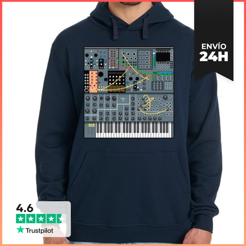 Sudadera Unisex Con Capucha Teclado Sintetizador Modular - latostadora.com - Modalova