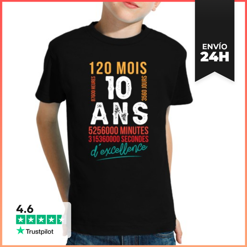 Camiseta Clásica Para Niños 10 Años De Excelencia Obsequio De - latostadora.com - Modalova