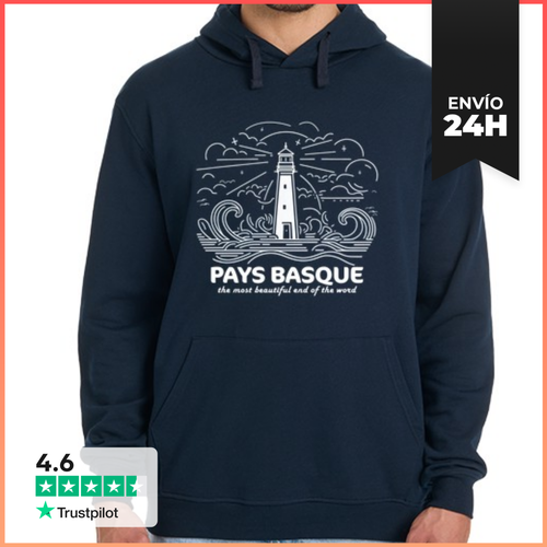 Sudadera Unisex Con Capucha Pays Vasco Orgullo Bayona Biarritz - latostadora.com - Modalova