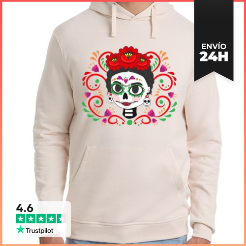 Sudadera Unisex Con Capucha Frida Catrina LaTostadora - latostadora.com - Modalova