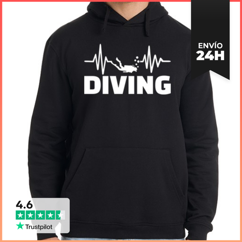 Sudadera Unisex Con Capucha Frecuencia De Buceo LaTostadora - latostadora.com - Modalova