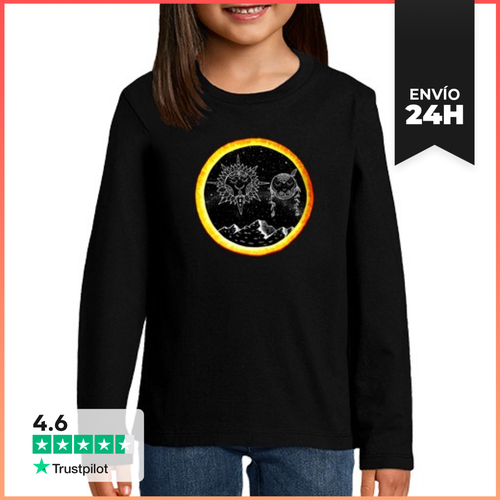 Camiseta Manga Larga Para Niños El Eclipse Total Es Un Encuentro - latostadora.com - Modalova