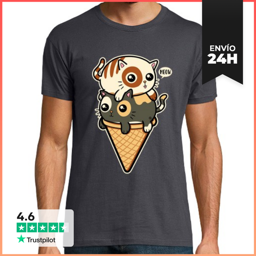 Camiseta Hombre Clásica Cat Ice Cream LaTostadora - latostadora.com - Modalova