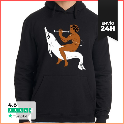 Sudadera Unisex Con Capucha Joven Etrusco Tocando La Flauta Y - latostadora.com - Modalova