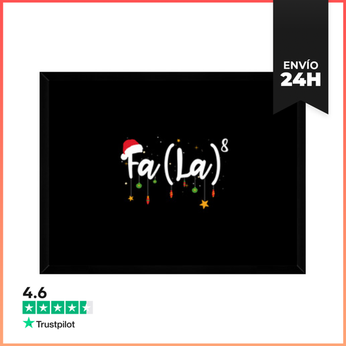 Cuadro Con Marco Horizontal Fa La8 Divertido Navidad Santa Fa La - latostadora.com - Modalova