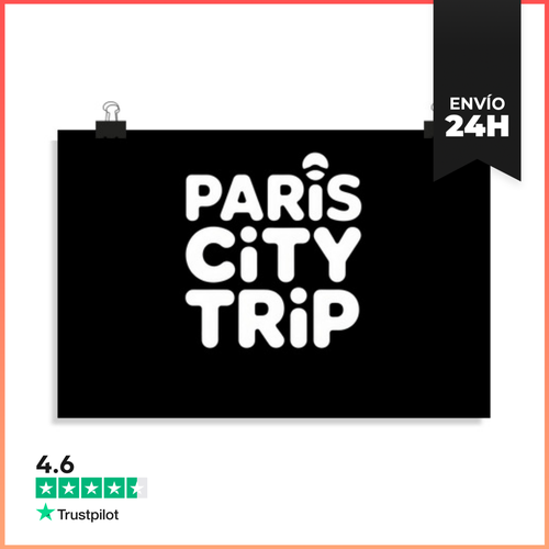 Póster Horizontal Viaje A La Ciudad De París Francia Torre Eiffel - latostadora.com - Modalova