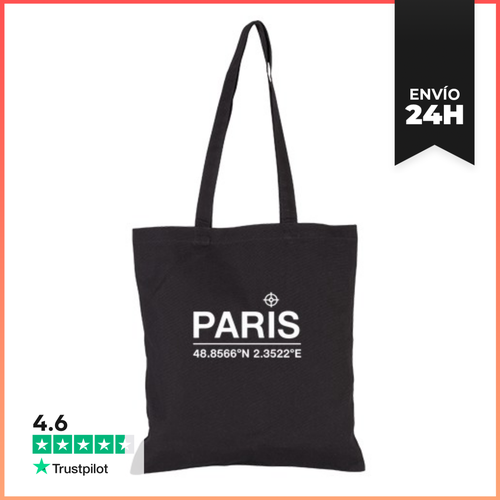 Bolsa De Tela Coordenadas De París Viaje Francia Torre Eiffel - latostadora.com - Modalova