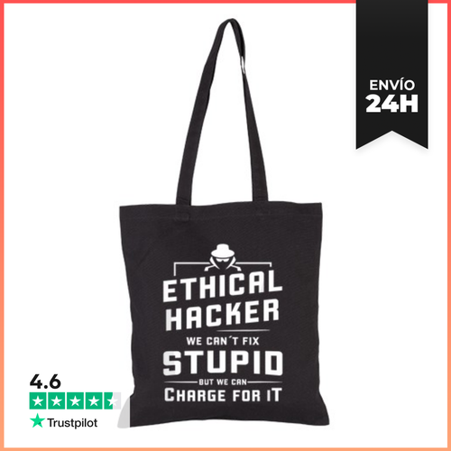 Bolsa De Tela Hacker Ético Hacker De Sombrero Blanco LaTostadora - latostadora.com - Modalova