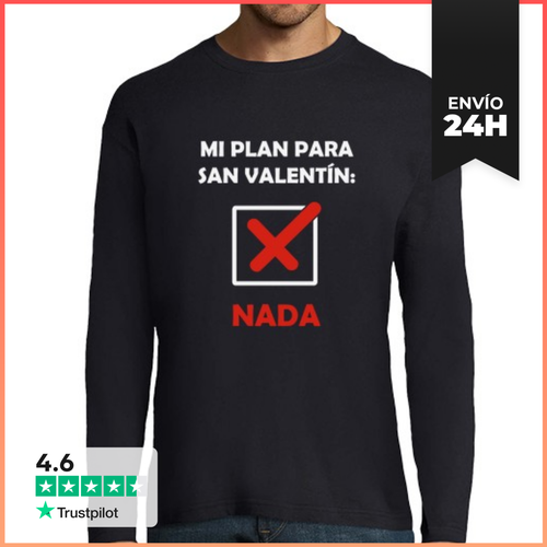 Camiseta Hombre Manga Larga MI PLAN PARA SAN VALENTÍN LaTostadora - latostadora.com - Modalova