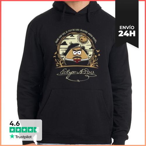 Sudadera Unisex Con Capucha Edgar Allan Pou LaTostadora - latostadora.com - Modalova