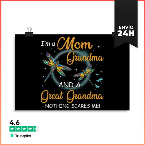 Póster Horizontal Soy Mamá Abuela Y Bisabuela LaTostadora - latostadora.com - Modalova