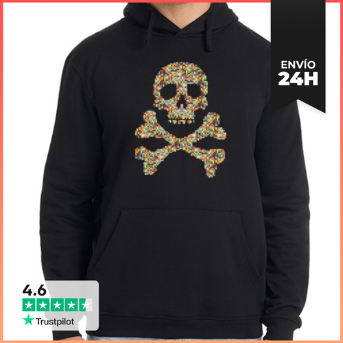 Sudadera Unisex Con Capucha Pixel Skull LaTostadora - latostadora.com - Modalova