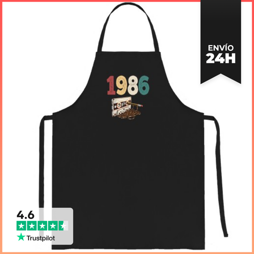 Delantal 1986 Cassette Retro Ochentero LaTostadora - latostadora.com - Modalova