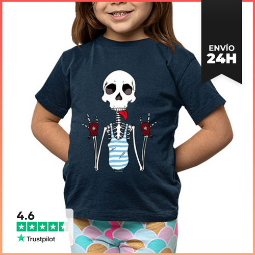 Camiseta Clásica Para Niños Cool Skeleton. LaTostadora - latostadora.com - Modalova