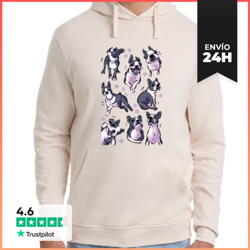 Sudadera Unisex Con Capucha Amor Por El Boston Terrier - latostadora.com - Modalova