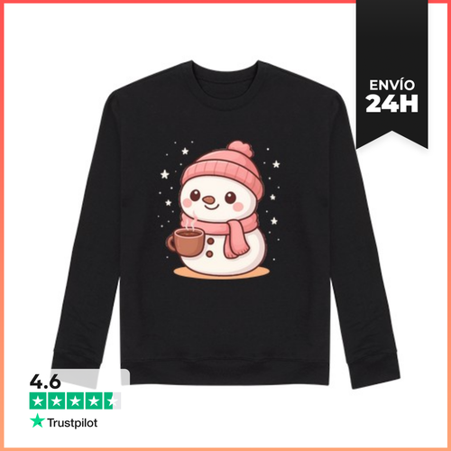 Sudadera Unisex Ilustración Navideña Cute De Muñeco De Nieve - latostadora.com - Modalova