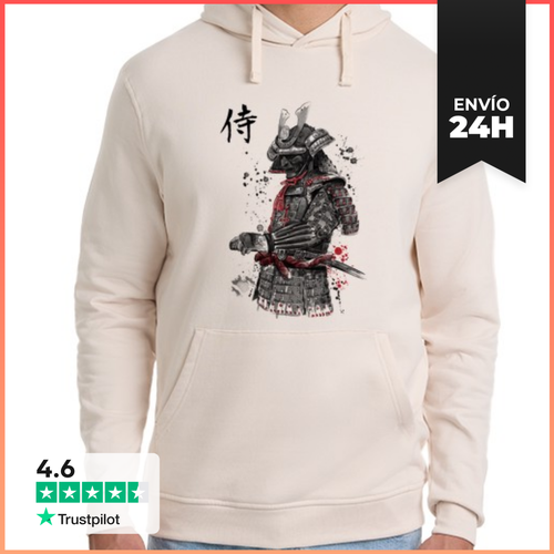 Sudadera Unisex Con Capucha Samurai Sumi-e LaTostadora - latostadora.com - Modalova