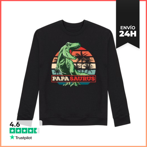 Sudadera Unisex PAPASAURUS REX PALMERAS RETRO LaTostadora - latostadora.com - Modalova