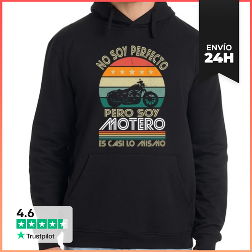 Sudadera Unisex Con Capucha No Soy Perfecto Pero Soy Motero - latostadora.com - Modalova