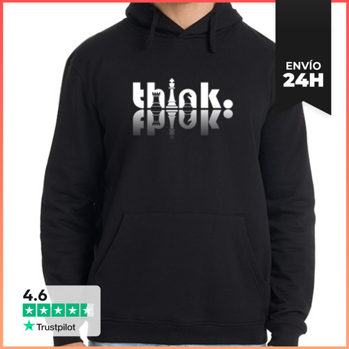 Sudadera Unisex Con Capucha Pensar En Ajedrez Piezas De Ajedrez - latostadora.com - Modalova