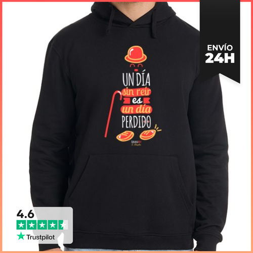 Sudadera Unisex Con Capucha Un Día Sin Reír LaTostadora - latostadora.com - Modalova