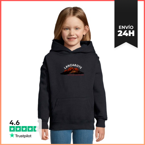 Sudadera Para Niños Con Capucha Lanzarote La Isla De Los Volcanes - latostadora.com - Modalova
