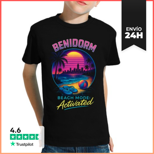 Camiseta Clásica Para Niños Benidorm Beach Mode Activated - latostadora.com - Modalova