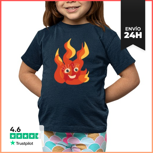 Camiseta Clásica Para Niños Feliz Quema De Carácter Llama Del - latostadora.com - Modalova