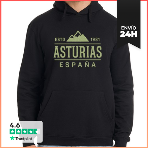 Sudadera Unisex Con Capucha Asturias España 1981 Picos De Europa - latostadora.com - Modalova