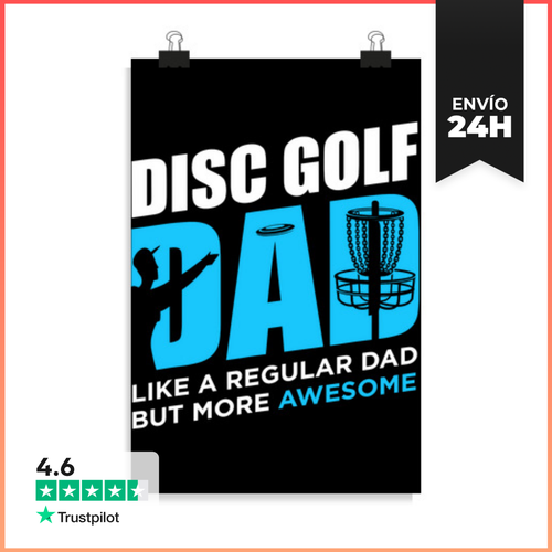 Póster Vertical Disco De Golf Vintage Divertido Jugando Al Disco - latostadora.com - Modalova