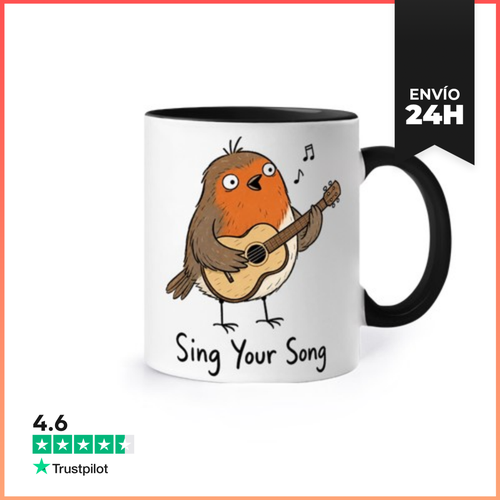 Taza De Colores Robin Playing Guitar And Singing Funny Gift For - latostadora.com - Modalova
