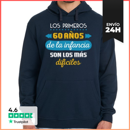 Sudadera Unisex Con Capucha Los Primeros 60 Años De La Infancia - latostadora.com - Modalova