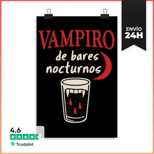 Póster Vertical Vampiro De Bares Nocturnos LaTostadora - latostadora.com - Modalova