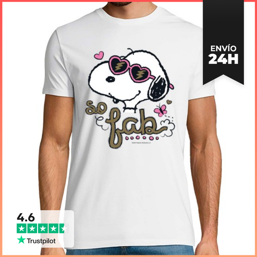 Camiseta Hombre Clásica Snoopy So Fab LaTostadora - latostadora.com - Modalova