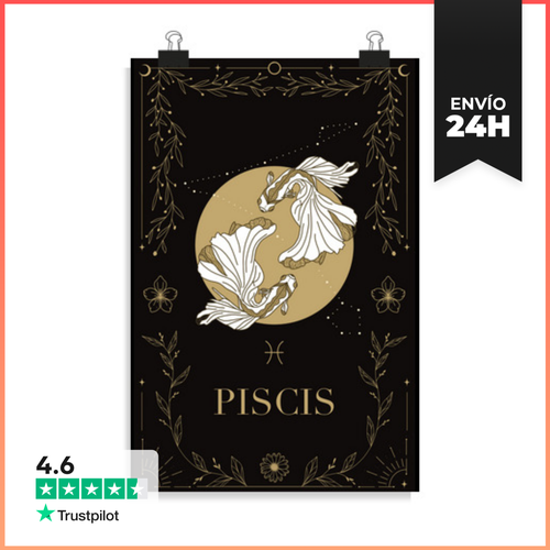 Póster Vertical Piscis LaTostadora - latostadora.com - Modalova