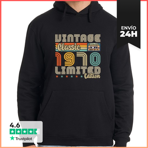 Sudadera Unisex Con Capucha Retro Vintage 1970 Aniversario - latostadora.com - Modalova