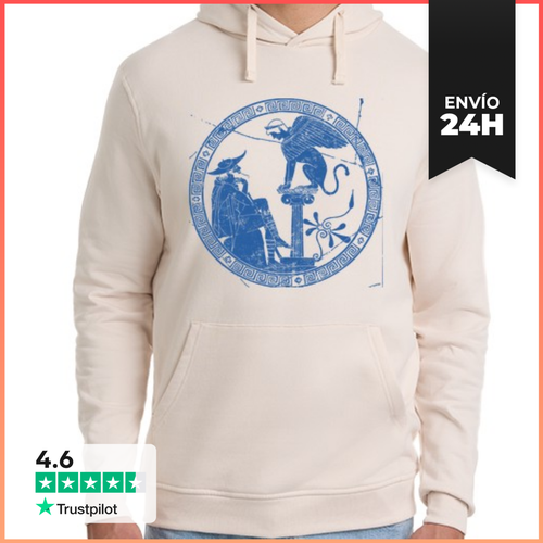 Sudadera Unisex Con Capucha Grecia 2 Azul LaTostadora - latostadora.com - Modalova
