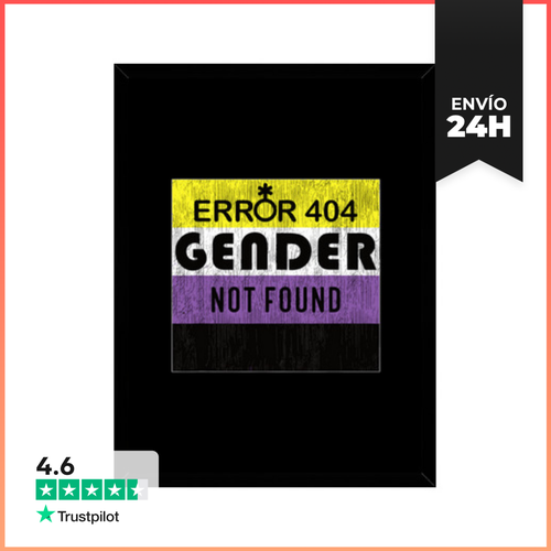 Cuadro Con Marco Vertical Error 404 Género No Encontrado Para No - latostadora.com - Modalova