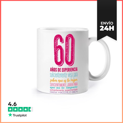 Taza 60 AÑOS DE EXPERIENCIA MUJER LaTostadora - latostadora.com - Modalova