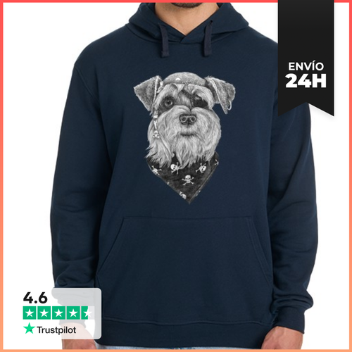 Sudadera Unisex Con Capucha Schnauzer Pirata LaTostadora - latostadora.com - Modalova