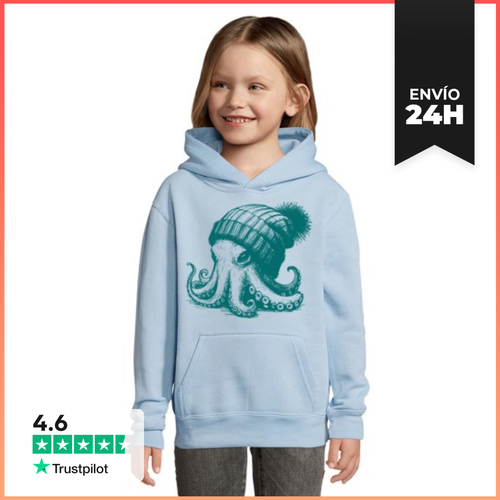 Sudadera Para Niños Con Capucha PULPO CON GORRO DE LANA - latostadora.com - Modalova