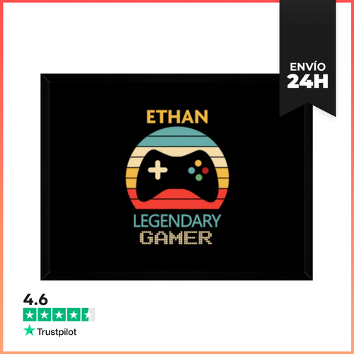 Cuadro Con Marco Horizontal Regalo Personalizado Nombre Ethan - latostadora.com - Modalova