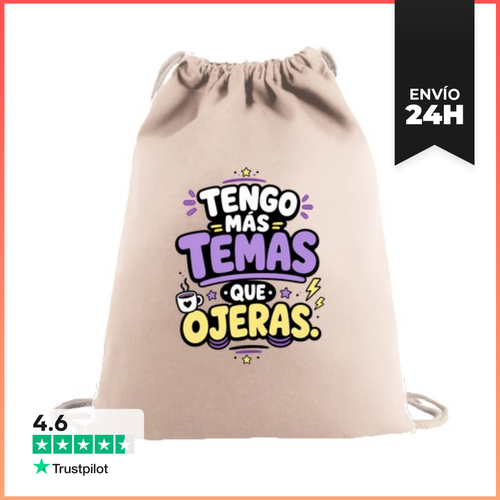 Mochila Saco Con Cuerdas Tengo Más Temas Que Ojeras LaTostadora - latostadora.com - Modalova