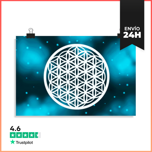 Póster Horizontal Flor De La Vida Universal LaTostadora - latostadora.com - Modalova