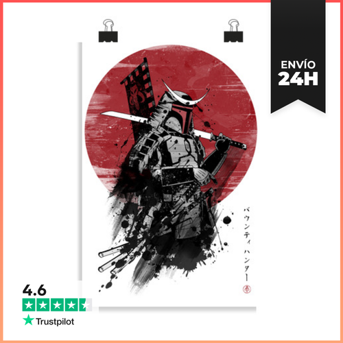 Póster Vertical Mandalorian Samurai LaTostadora - latostadora.com - Modalova