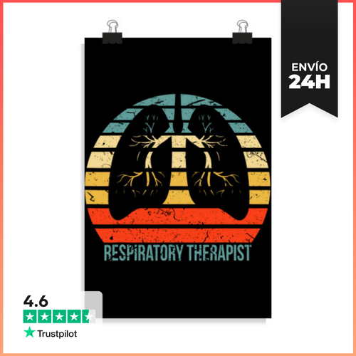 Póster Vertical Sol Vintage Desgastado Respiratorio LaTostadora - latostadora.com - Modalova