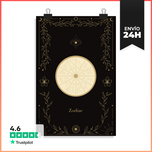 Póster Vertical Zodiac Black LaTostadora - latostadora.com - Modalova
