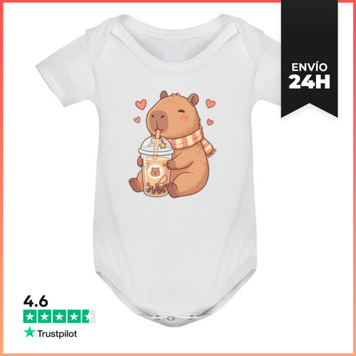 Body Bebé Capibara Kawaii Boba LaTostadora - latostadora.com - Modalova